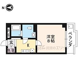 ヴィラバードランド 1Kの間取図画像