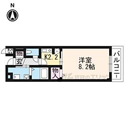 ジェルメ 1Kの間取図画像