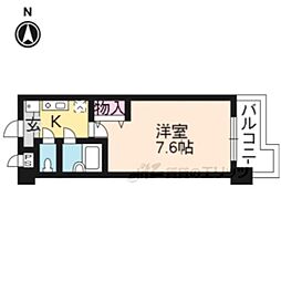 グレースヒル大枝 1Kの間取図画像
