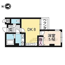 シルクシティ花 1DKの間取図画像