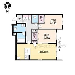 pelidot. 2LDKの間取図画像