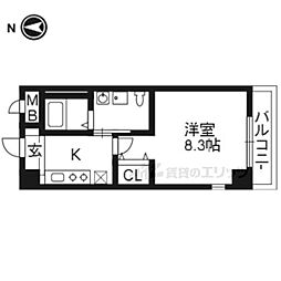 かぐや姫タワービル 1Kの間取図画像
