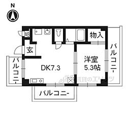 Ｍ’プラザ大住参番館 5階1DKの間取り
