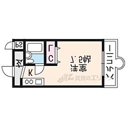 長岡プラザ 3階ワンルームの間取り