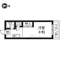 サンパレス山崎 1Kの間取図画像