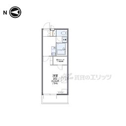 レオパレスビューヒルズテン 1Kの間取図画像