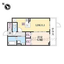 和幸館 1階1LDKの間取り