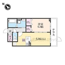 和幸館 1階1LDKの間取り