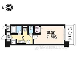 京阪本線 伏見桃山駅 徒歩30分の賃貸マンション 1階1Kの間取り
