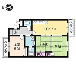 キャッスル蜂の壷 1階3LDKの間取り