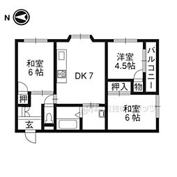 ガーデンテラス金ヶ原 3DKの間取図画像
