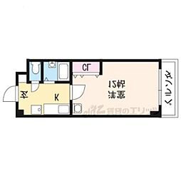 ＯＮＫ36 3階1Kの間取り