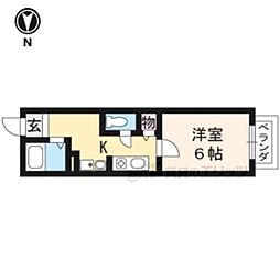 アイザック・ラボ 1階1Kの間取り