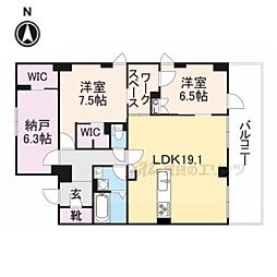 AKADEMOSResidence 3LDKの間取図画像