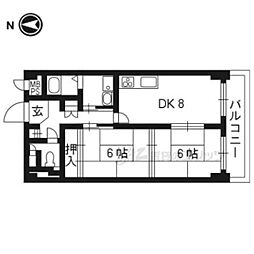 メゾン・ド・セレサ 2DKの間取図画像