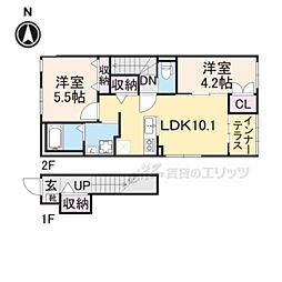 Confort Hamasyo 2LDKの間取図画像