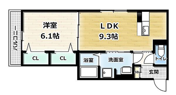 アイル宇治大久保 102｜京都府宇治市広野町東裏(賃貸アパート1LDK・1階・40.60㎡)の写真 その2