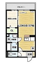 D-room三山木 201 ｜ 京都府京田辺市三山木見尊田（賃貸アパート1LDK・2階・33.67㎡） その2