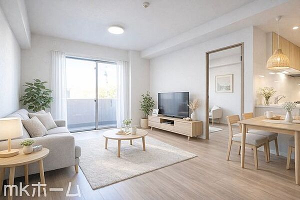 ※家具はCGイメージ画像です。光あふれる開放的なリビングは自然と家族が集まる空間！