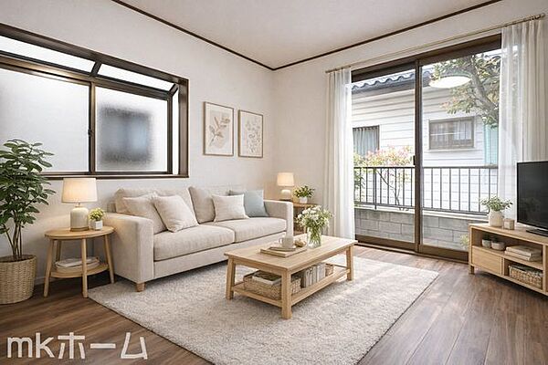 ※家具はCGイメージ画像です。光あふれる開放的なリビングは自然と家族が集まる空間！