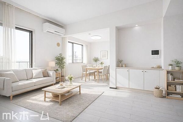 ※家具はCGイメージ画像です。光あふれる開放的なリビングは自然と家族が集まる空間！