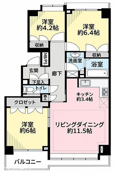 間取りを拡大表示
