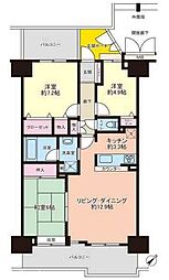 エクレール検見川浜 3LDKの間取図画像
