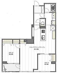 第5稲毛ハイツ 2LDKの間取図画像