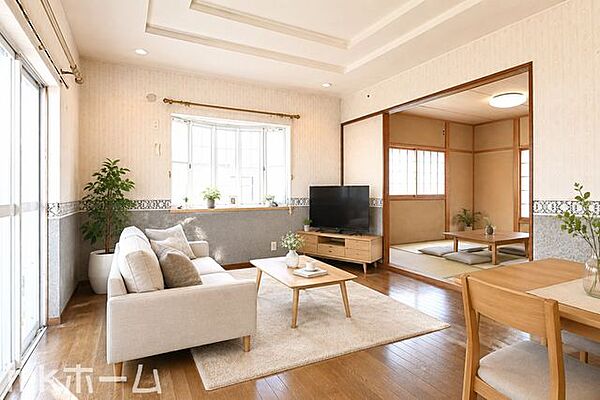 ※家具はCGイメージ画像です。通風と採光を考慮したリビングは家族が自然と集まる空間となります！