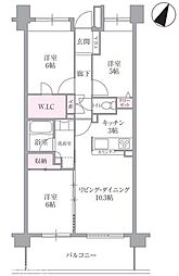 グーディッシュ北小金 3LDKの間取図画像
