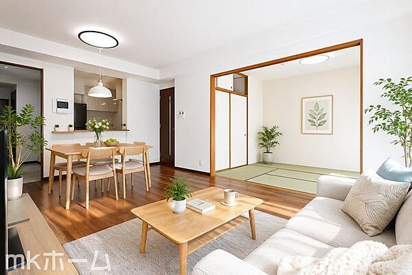 ※家具はCGイメージ画像です。光あふれる開放的なリビングは自然と家族が集まる空間！
