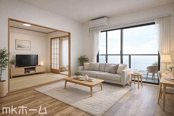※家具はCGイメージ画像です。光あふれる開放的なリビングは自然と家族が集まる空間！