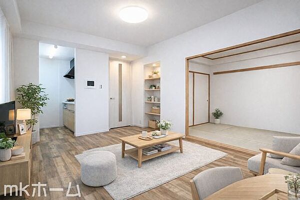 ※家具はCGイメージ画像です。白を基調とした爽やかなリビング空間が日々の生活を優しく彩ります！
