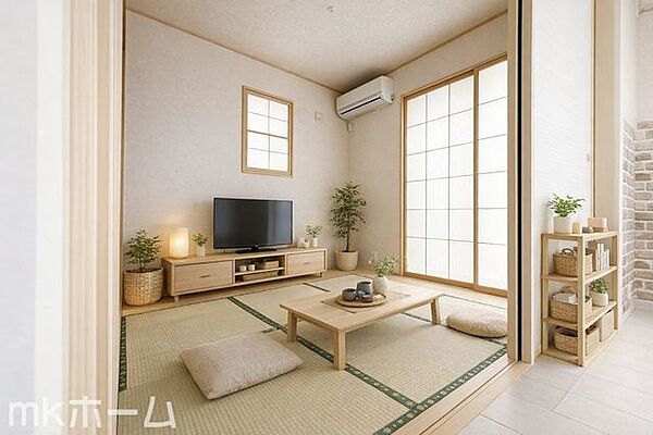 ※家具はCGイメージ画像です。リビング横の和室は多目的に利用可能な空間です！