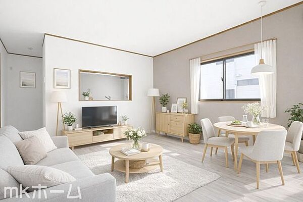 ※家具はCGイメージ画像です。光あふれる開放的なリビングは自然と家族が集まる空間！