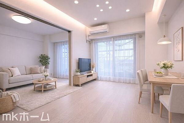 ※家具はCGイメージ画像です。光あふれる開放的なリビングは自然と家族が集まる空間！