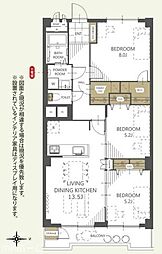 京成サンコーポ勝田台F棟 3LDKの間取図画像