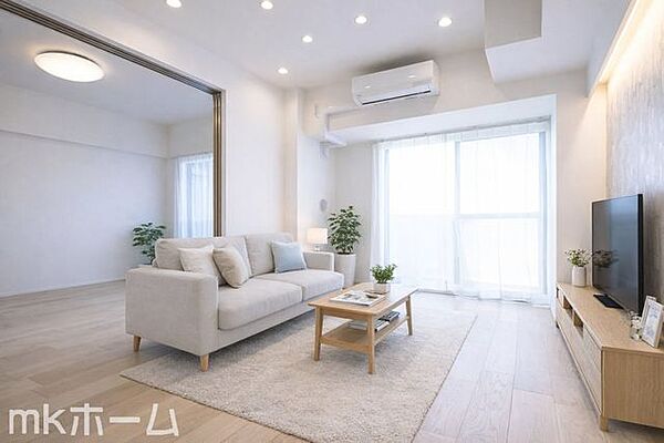 ※家具はCGイメージ画像です。光あふれる開放的なリビングは自然と家族が集まる空間！