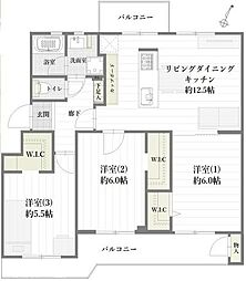 東建北習志野マンションA 3LDKの間取図画像