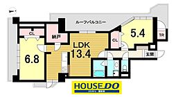 ライオンズマンション東白壁 2LDKの間取図画像