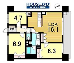 OSU301 3LDKの間取図画像