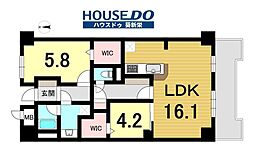 シャンボール千種 2LDKの間取図画像