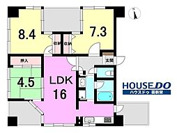 藤和シティコープ鶴舞 3LDKの間取図画像