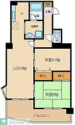 ストークマンション 3階2LDKの間取り