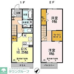 メゾン・ラマージュ 2階2LDKの間取り