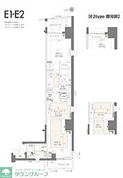 ZOOM三鷹 9階2DKの間取り