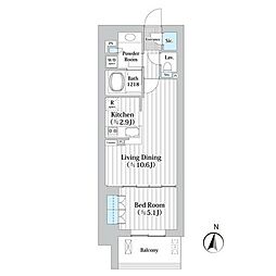 アビティグランデ砧　（Ｂ棟） 4階1LDKの間取り