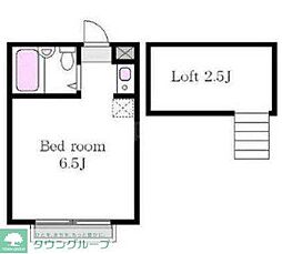 レーベンハイム吉祥寺 1階ワンルームの間取り