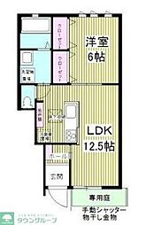 テラス　リストーロ 1階1LDKの間取り