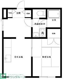 ソフィア西久保 1階1DKの間取り